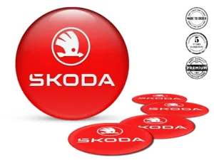 Skoda Felgenaufkleber Auto Stilvolles gewölbtes Design